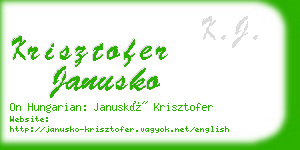 krisztofer janusko business card